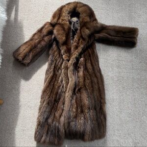 Vintage Russian Sable full length fur coat Koslows Fort Worth
